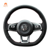 MEWANT Hand Stitch Car Steering Wheel Cover for Volkswagen VW Golf GTI 7 2015 - 2021 / Golf R 2015 - 2019 / Jetta GLI 2015 - 2018 - Mewant Cover