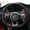 MEWANT Hand Stitch Car Steering Wheel Cover for Volkswagen VW Golf GTI 7 2015 - 2021 / Golf R 2015 - 2019 / Jetta GLI 2015 - 2018 - Mewant Cover