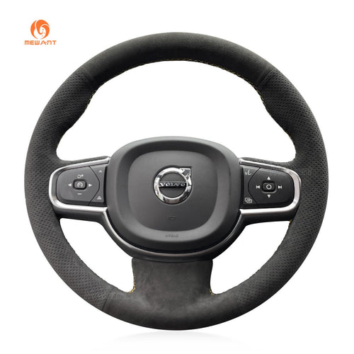 MEWANT Hand Stitch Car Steering Wheel Cover for Volvo XC90 2015 - 2017 - Mewant Cover