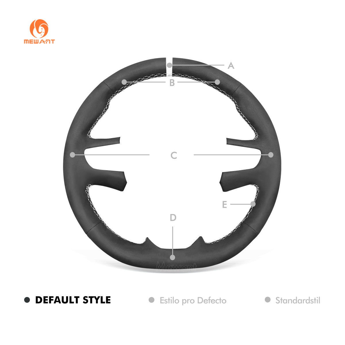 MEWANT Hand Stitch Car Steering Wheel Peugeot Expert Traveller / for Peugeot Expert 2016 - 2025 / Traveller 2016 - 2025 - Alcantara, Leather, Carbon Fiber, Easy Install, Non - Slip, Best Steering Wheel Cover