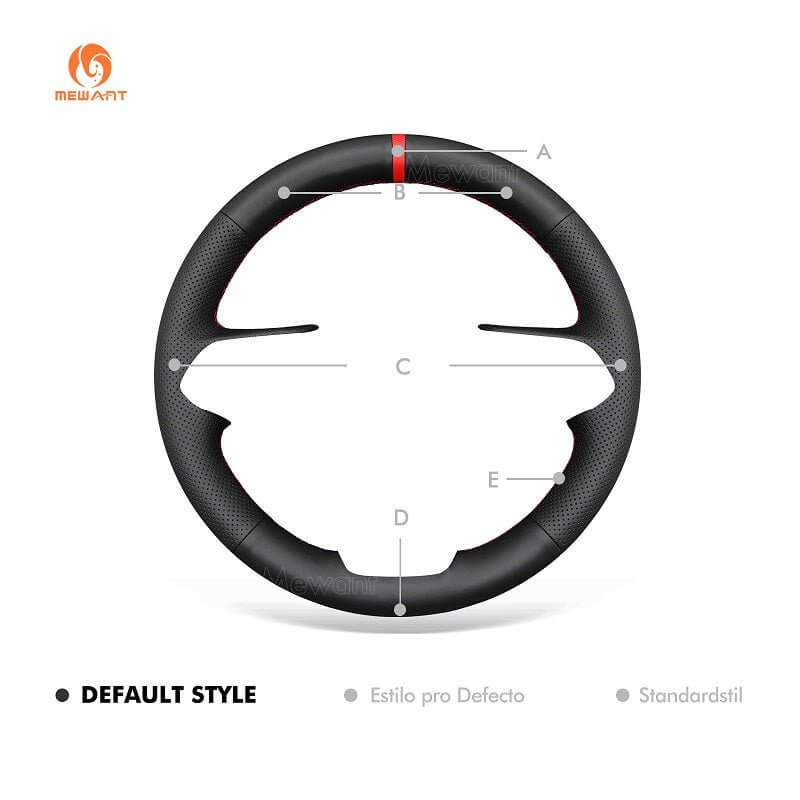 MEWANT Hand Stitch Carbon Fiber Black Leather Suede Car Steering Wheel Cover for Chevrolet Equinox 2025 - Alcantara, Leather, Carbon Fiber, Easy Install, Non - Slip, Best Steering Wheel Cover