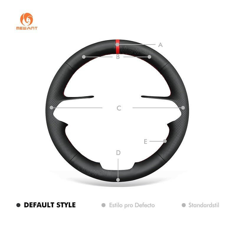 MEWANT Hand Stitch Carbon Fiber Black Leather Suede Car Steering Wheel Cover for Chevrolet Equinox 2025 - Alcantara, Leather, Carbon Fiber, Easy Install, Non - Slip, Best Steering Wheel Cover