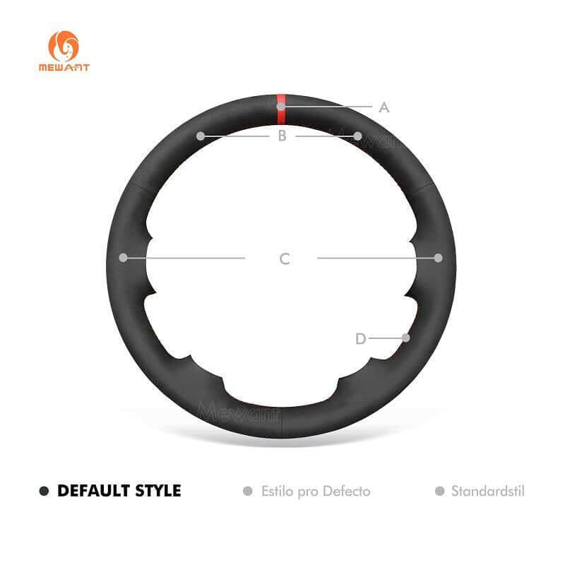 MEWANT Hand Stitch Carbon Fiber Black Leather Suede Car Steering Wheel Cover for Chevrolet Tahoe Silverado 1995 - 1997 - Alcantara, Leather, Carbon Fiber, Easy Install, Non - Slip, Best Steering Wheel Cover