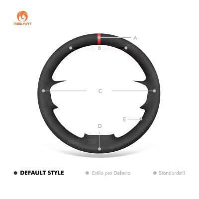 MEWANT Hand Stitch Carbon Fiber Black Leather Suede Car Steering Wheel Cover for Ford F150/F250/F350/Bronco 1992 - 1996 - Alcantara, Leather, Carbon Fiber, Easy Install, Non - Slip, Best Steering Wheel Cover