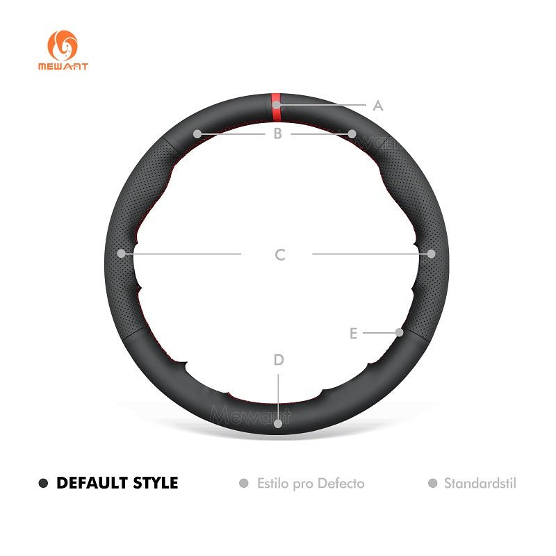 MEWANT Hand Stitch Carbon Fiber Black Leather Suede Car Steering Wheel Cover for Holden VU Ute VT VX Commodore VT VX Berlina 1997 - 2002 - Alcantara, Leather, Carbon Fiber, Easy Install, Non - Slip, Best Steering Wheel Cover