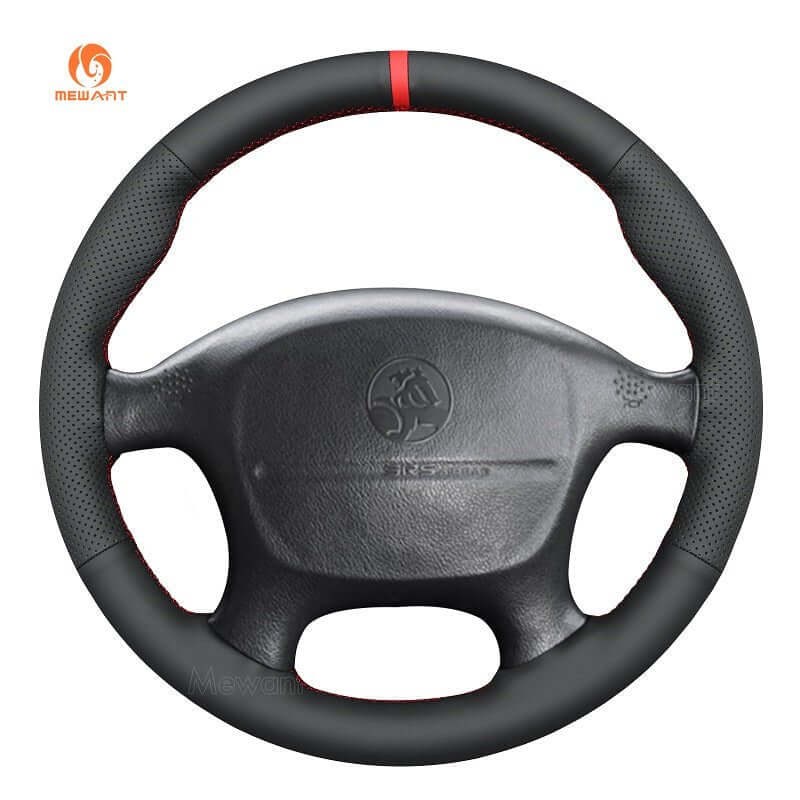 MEWANT Hand Stitch Carbon Fiber Black Leather Suede Car Steering Wheel Cover for Holden VU Ute VT VX Commodore VT VX Berlina 1997 - 2002 - Alcantara, Leather, Carbon Fiber, Easy Install, Non - Slip, Best Steering Wheel Cover