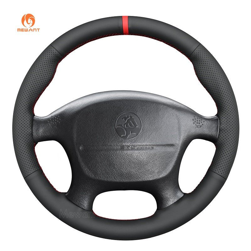 MEWANT Hand Stitch Carbon Fiber Black Leather Suede Car Steering Wheel Cover for Holden VU Ute VT VX Commodore VT VX Berlina 1997 - 2002 - Alcantara, Leather, Carbon Fiber, Easy Install, Non - Slip, Best Steering Wheel Cover