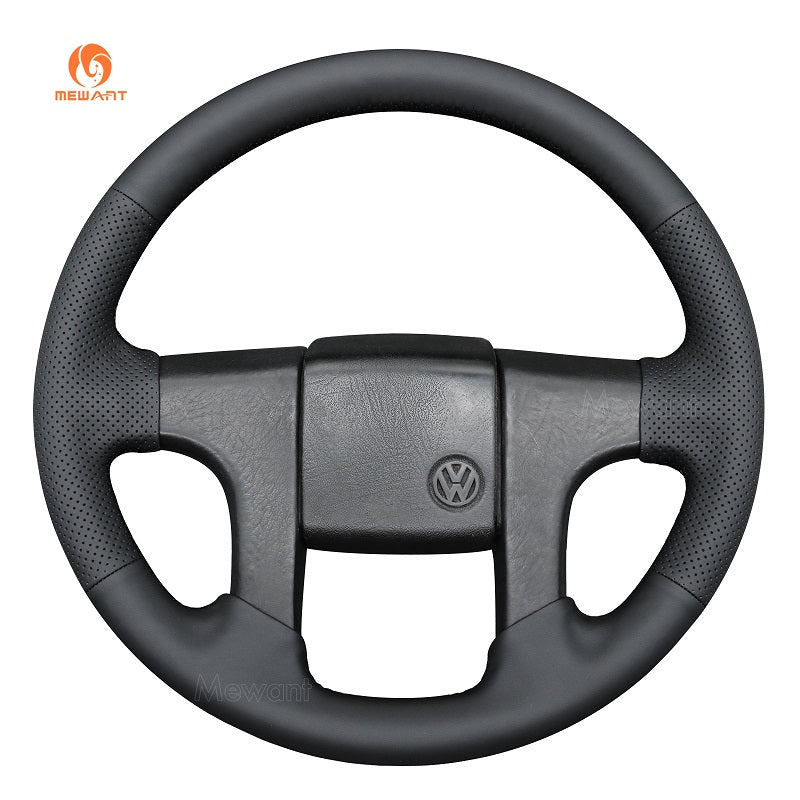 MEWANT Hand Stitch Carbon Fiber Black Leather Suede Car Steering Wheel Cover for VOLKSWAGEN MK2 GOLF II 2 GTI 1984 - 1999 - Alcantara, Leather, Carbon Fiber, Easy Install, Non - Slip, Best Steering Wheel Cover