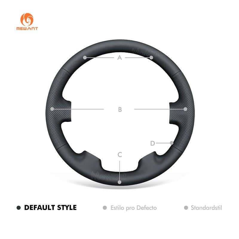 MEWANT Hand Stitch Carbon Fiber Black Leather Suede Car Steering Wheel Cover for VOLKSWAGEN MK2 GOLF II 2 GTI 1984 - 1999 - Alcantara, Leather, Carbon Fiber, Easy Install, Non - Slip, Best Steering Wheel Cover