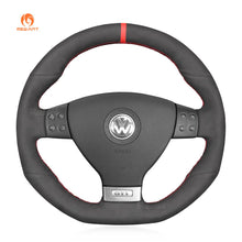 Bild in den Galerie-Viewer laden, MEWANT Hand Stitch Carbon Fiber Suede Car Steering Wheel Cover for Golf GTI 5 (V) / Golf R32 Scirocco / Passat Variant (R - Line) / Tiguan (R - Line) - Mewant Cover
