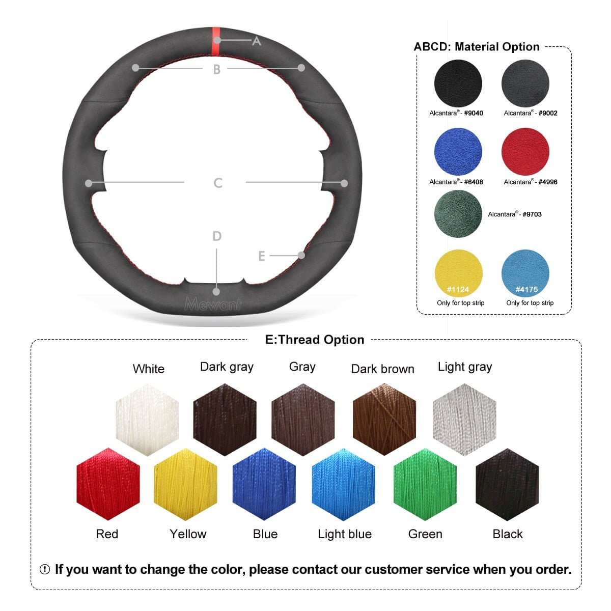 MEWANT Hand Stitch Carbon Fiber Suede Car Steering Wheel Cover for Volkswagen Golf GTI 5 (V) / Golf R32 Scirocco / Passat Variant (R - Line) / Tiguan (R - Line) 2004 - 2010 - Alcantara, Leather, Carbon Fiber, Easy Install, Non - Slip, Best Steering Wheel Cover