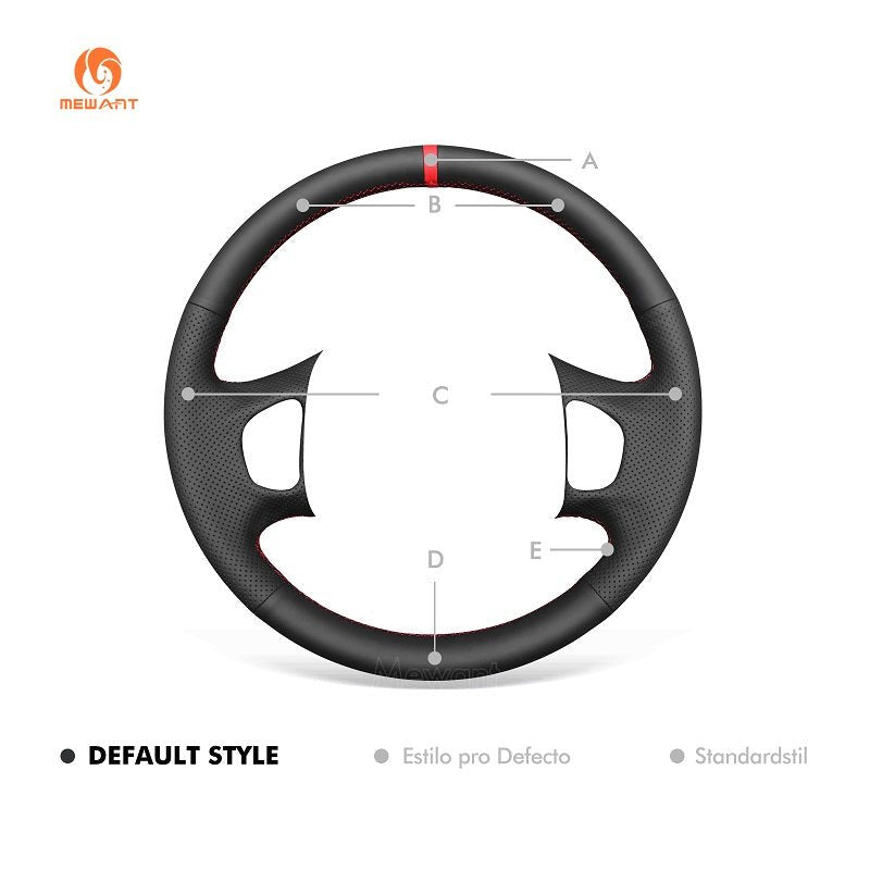 MEWANT Hand Stitch Dark Grey Alcantara Car Steering Wheel Cover for Ford F - 250 F - 350 F - 450 F - 550 - Alcantara, Leather, Carbon Fiber, Easy Install, Non - Slip, Best Steering Wheel Cover