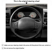 Charger l&#39;image dans la visionneuse de galerie, MEWANT Hand Stitch Dark Grey Alcantara Car Steering Wheel Cover for Ford F - 250 F - 350 F - 450 F - 550 2003 - 2007Excursion 2002 - 2005 - Mewant Cover
