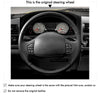MEWANT Hand Stitch Dark Grey Alcantara Car Steering Wheel Cover for Ford F - 250 F - 350 F - 450 F - 550 - Alcantara, Leather, Carbon Fiber, Easy Install, Non - Slip, Best Steering Wheel Cover