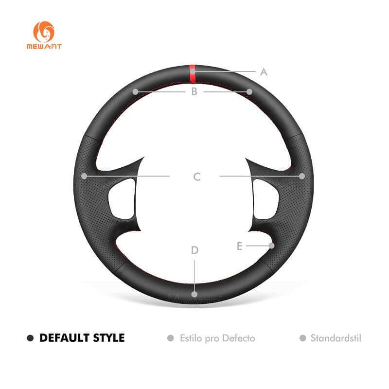 MEWANT Hand Stitch Dark Grey Alcantara Car Steering Wheel Cover for Ford F - 250 F - 350 F - 450 F - 550 - Alcantara, Leather, Carbon Fiber, Easy Install, Non - Slip, Best Steering Wheel Cover