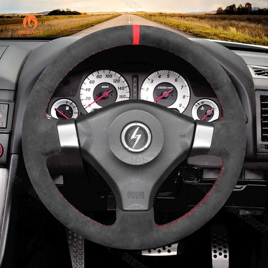 MEWANT Steering Wheel Cover for Nissan Skyline GT-R R34 200SX S15 Silvia S15