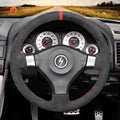 MEWANT Hand Stitch Dark Grey Alcantara Car Steering Wheel Cover for Nissan Skyline GT - R R34 200SX S15 Silvia S15 - Alcantara, Leather, Carbon Fiber, Easy Install, Non - Slip, Best Steering Wheel Cover
