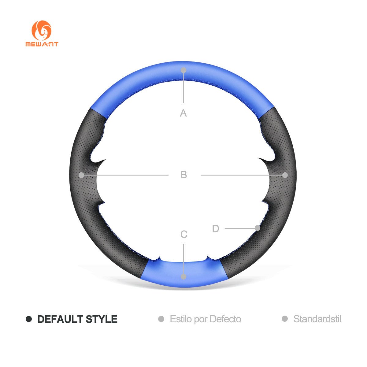 MEWANT Hand Stitch Leather Car Steering Wheel Cover for Toyota Avensis 2015 - 2019 / Camry 2015 - 2017 / Avalon 2013 - 2018 / Harrier 2013 - 2020 - Alcantara, Leather, Carbon Fiber, Easy Install, Non - Slip, Best Steering Wheel Cover