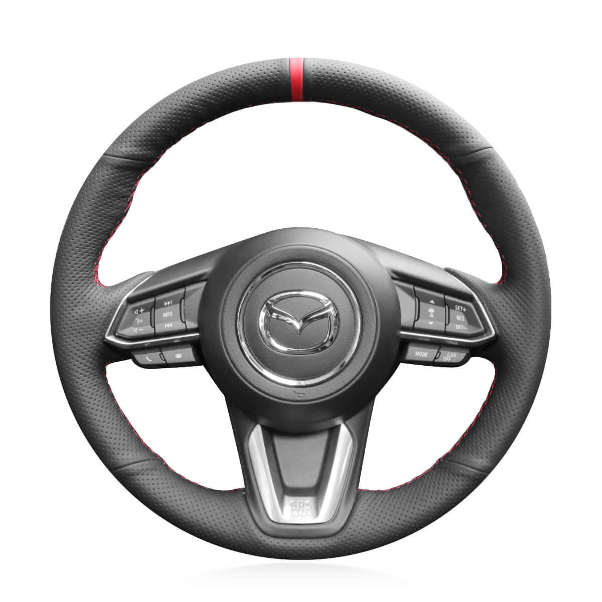 MEWANT Hand Stitch Leather Suede Alcantara Car Steering Wheel Cover for Mazda 3 Axela Mazda 6 Atenza CX - 3 CX - 5 CX - 9 / for Toyota Yaris 2015 - 2025 - Alcantara, Leather, Carbon Fiber, Easy Install, Non - Slip, Best Steering Wheel Cover