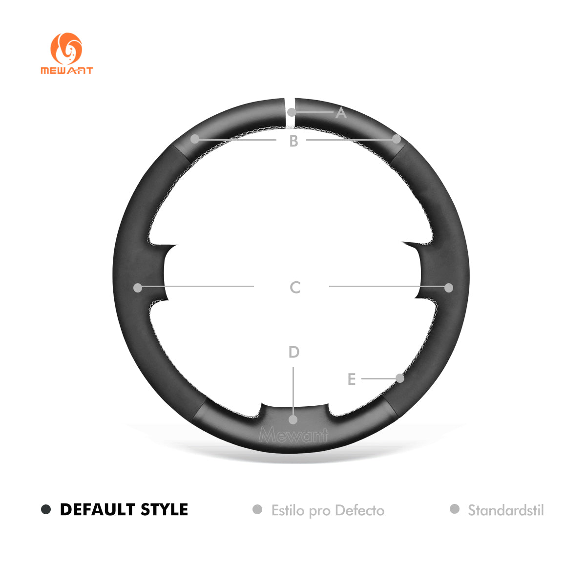 MEWANT Hand Stitch Leather Suede Car Steering Wheel Cover for Volkswagen VW Golf 5 Polo Jetta Passat Touran Caddy EOS - Alcantara, Leather, Carbon Fiber, Easy Install, Non - Slip, Best Steering Wheel Cover