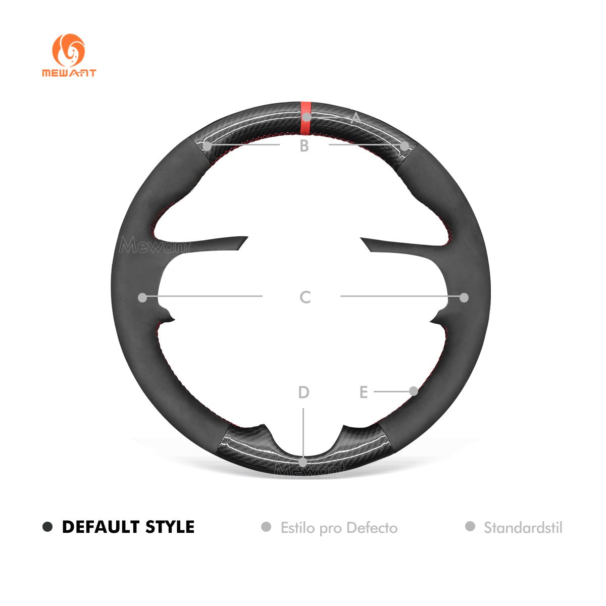 MEWANT Hand Stitch Leather Suede Carbon Fiber Car Steering Wheel for Kia Sportage 4 2016 - 2018 / Niro 2016 - 2022 / Optima 2016 - 2018 - Alcantara, Leather, Carbon Fiber, Easy Install, Non - Slip, Best Steering Wheel Cover