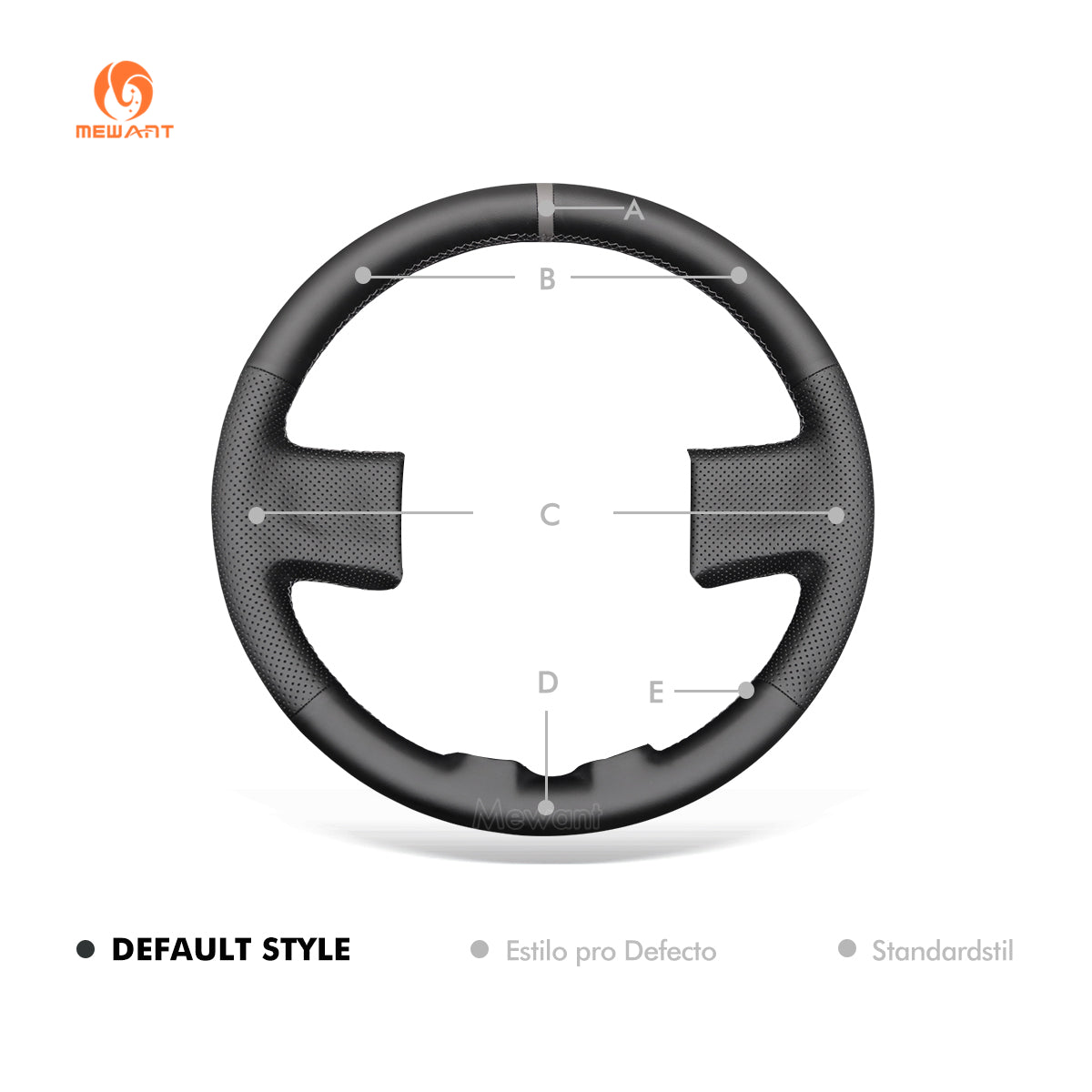 MEWANT Hand Stitch Matter Carbon Fiber Suede Car Steering Wheel Cover for Dodge RAM 2009 - 2010 - Alcantara, Leather, Carbon Fiber, Easy Install, Non - Slip, Best Steering Wheel Cover