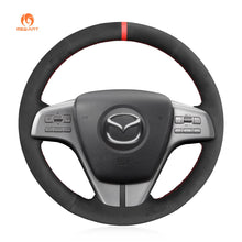 Carica l&#39;immagine nel visualizzatore Galleria, MEWANT Hand Stitching Black Leather Suede Car Steering Wheel Cover for Mazda 6 (GH) Atenza - Mewant Cover
