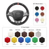 MEWANT Hand Stitching Black Leather Suede Car Steering Wheel Cover for Mazda 6 (GH) Atenza - Alcantara, Leather, Carbon Fiber, Easy Install, Non - Slip, Best Steering Wheel Cover