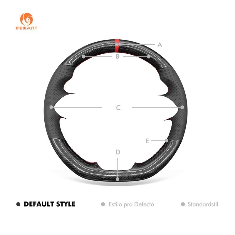 MEWANT Leather Car Steering Wheel Cove for Chevrolet (Chevy) Camaro - Alcantara, Leather, Carbon Fiber, Easy Install, Non - Slip, Best Steering Wheel Cover