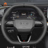MEWANT Leather Car Steering Wheel Cover for Audi S5 RS3 2025 - Alcantara, Leather, Carbon Fiber, Easy Install, Non - Slip, Best Steering Wheel Cover
