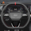 MEWANT Leather Car Steering Wheel Cover for Audi S5 RS3 2025 - Alcantara, Leather, Carbon Fiber, Easy Install, Non - Slip, Best Steering Wheel Cover