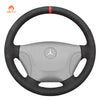 MEWANT Leather Car Steering Wheel Cover for Benz Mercedes Benz Sprinter W901 - W905 1998 - 2006 - Alcantara, Leather, Carbon Fiber, Easy Install, Non - Slip, Best Steering Wheel Cover