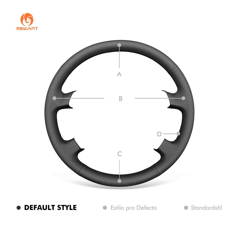 MEWANT Leather Car Steering Wheel Cover for BMW 3 5 7 8 Series E32 1982 - 1994 - Alcantara, Leather, Carbon Fiber, Easy Install, Non - Slip, Best Steering Wheel Cover