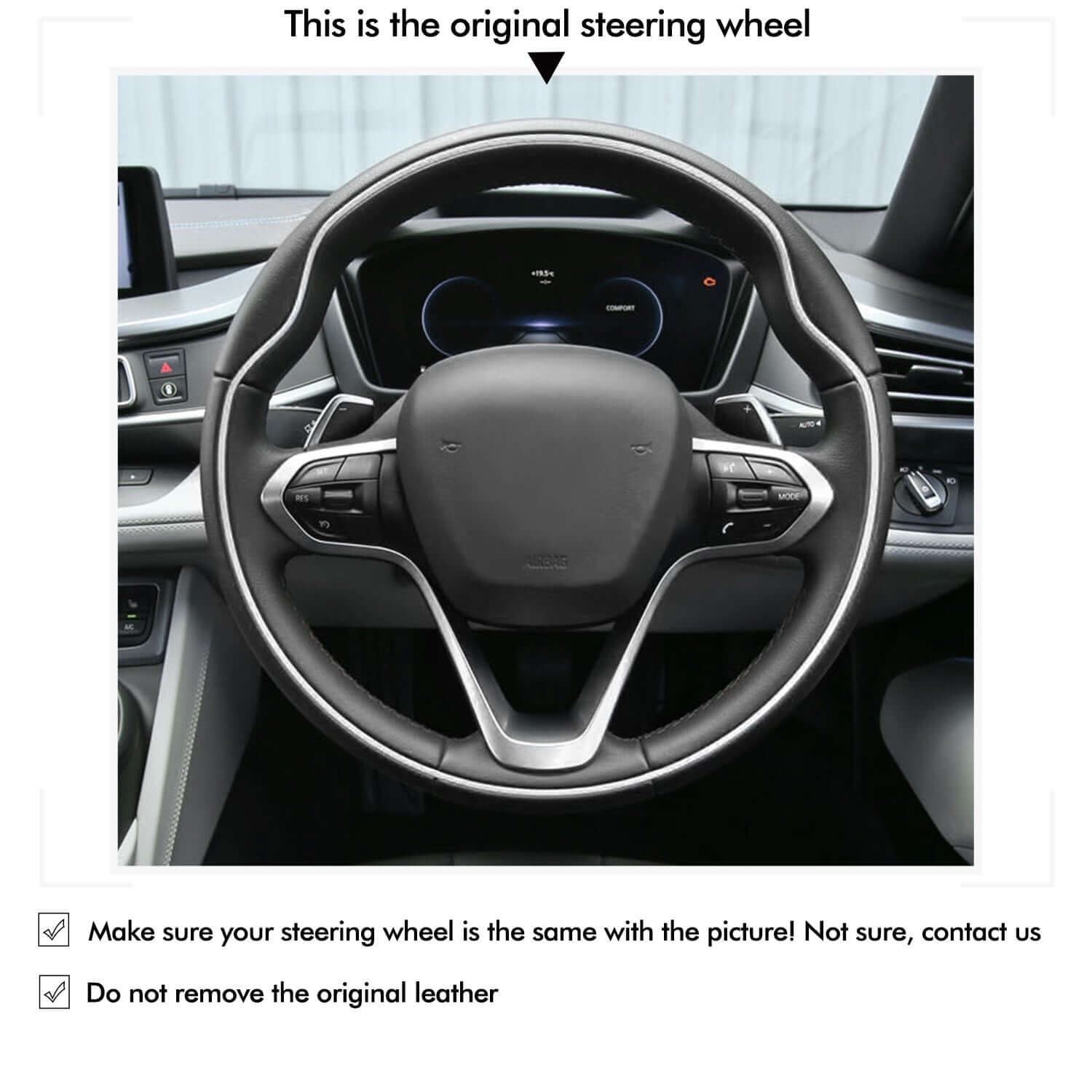 MEWANT Leather Car Steering Wheel Cover for BMW i8 2014 - 2020 - Alcantara, Leather, Carbon Fiber, Easy Install, Non - Slip, Best Steering Wheel Cover