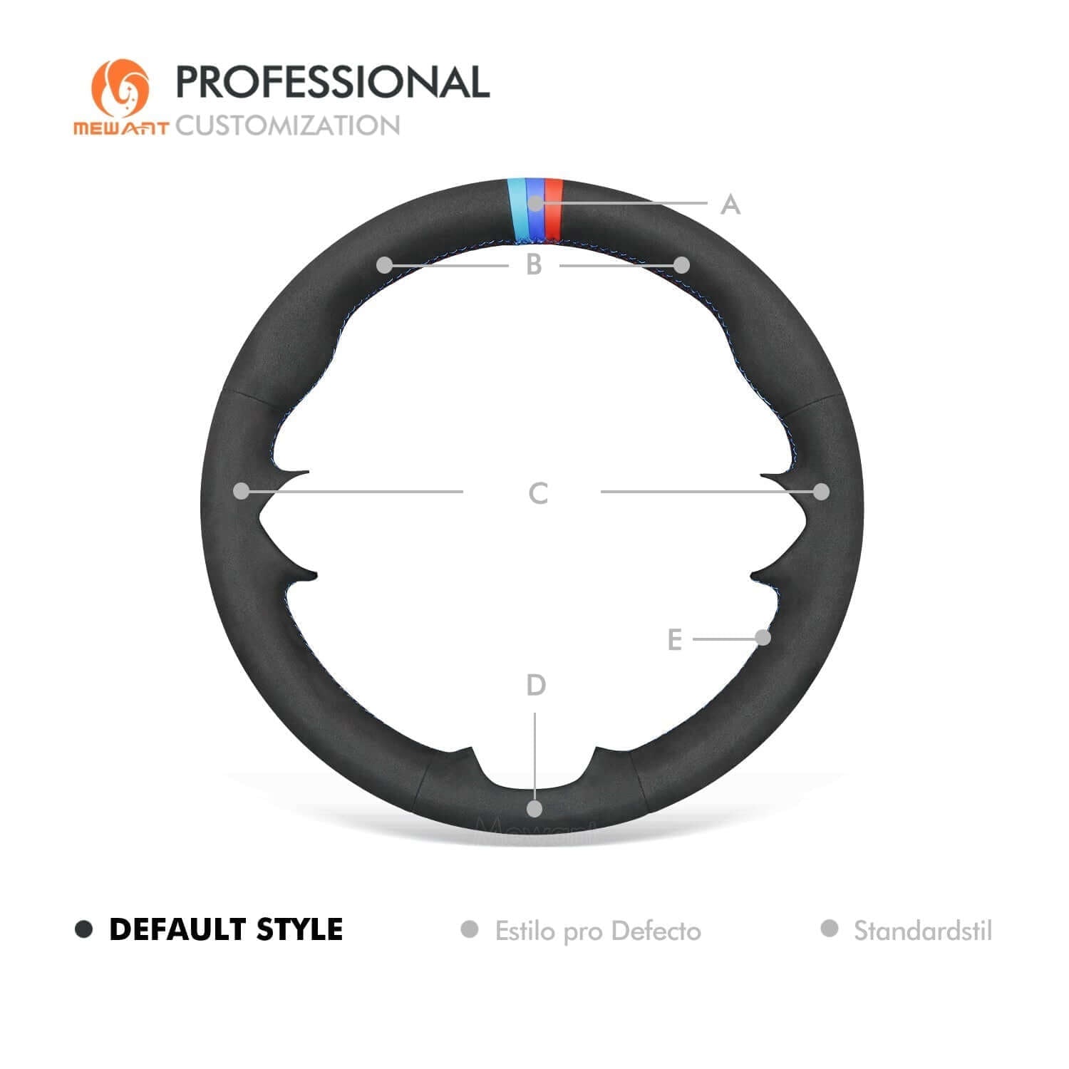 MEWANT Leather Car Steering Wheel Cover for BMW i8 2014 - 2020 - Alcantara, Leather, Carbon Fiber, Easy Install, Non - Slip, Best Steering Wheel Cover