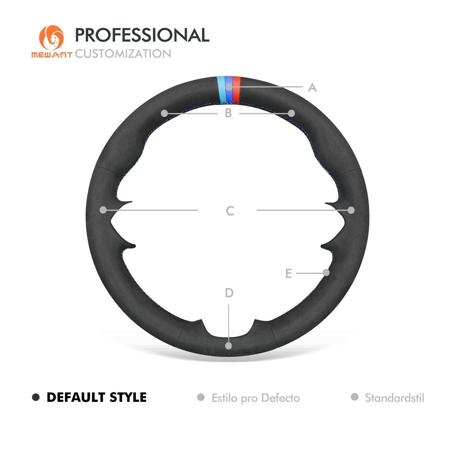 MEWANT Leather Car Steering Wheel Cover for BMW i8 2014 - 2020 - Alcantara, Leather, Carbon Fiber, Easy Install, Non - Slip, Best Steering Wheel Cover