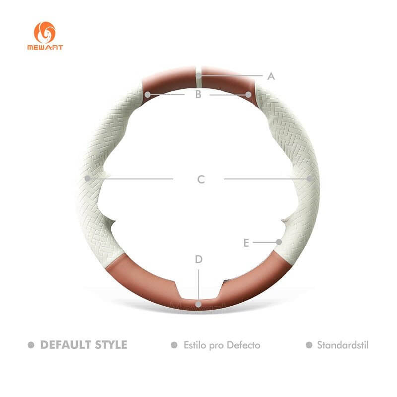 MEWANT Leather Car Steering Wheel Cover for BMW X1 U11 2023 - 2024 / X2 U10 2024 - Alcantara, Leather, Carbon Fiber, Easy Install, Non - Slip, Best Steering Wheel Cover
