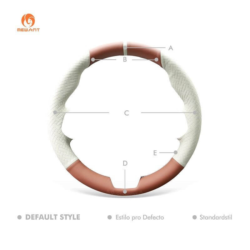 MEWANT Leather Car Steering Wheel Cover for BMW X1 U11 2023 - 2024 / X2 U10 2024 - Alcantara, Leather, Carbon Fiber, Easy Install, Non - Slip, Best Steering Wheel Cover