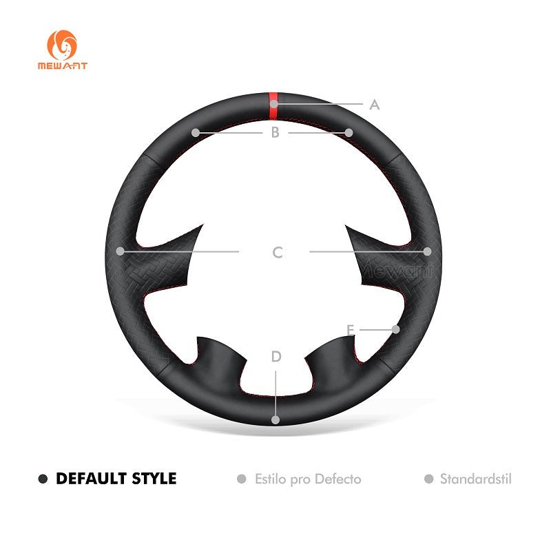 MEWANT Leather Car Steering Wheel Cover for Chevrolet (Chevy) Cobalt SS 2005 - Alcantara, Leather, Carbon Fiber, Easy Install, Non - Slip, Best Steering Wheel Cover