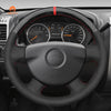 MEWANT Leather Car Steering Wheel Cover for Chevrolet (Chevy) Colorado 2004 - 2012 - Alcantara, Leather, Carbon Fiber, Easy Install, Non - Slip, Best Steering Wheel Cover