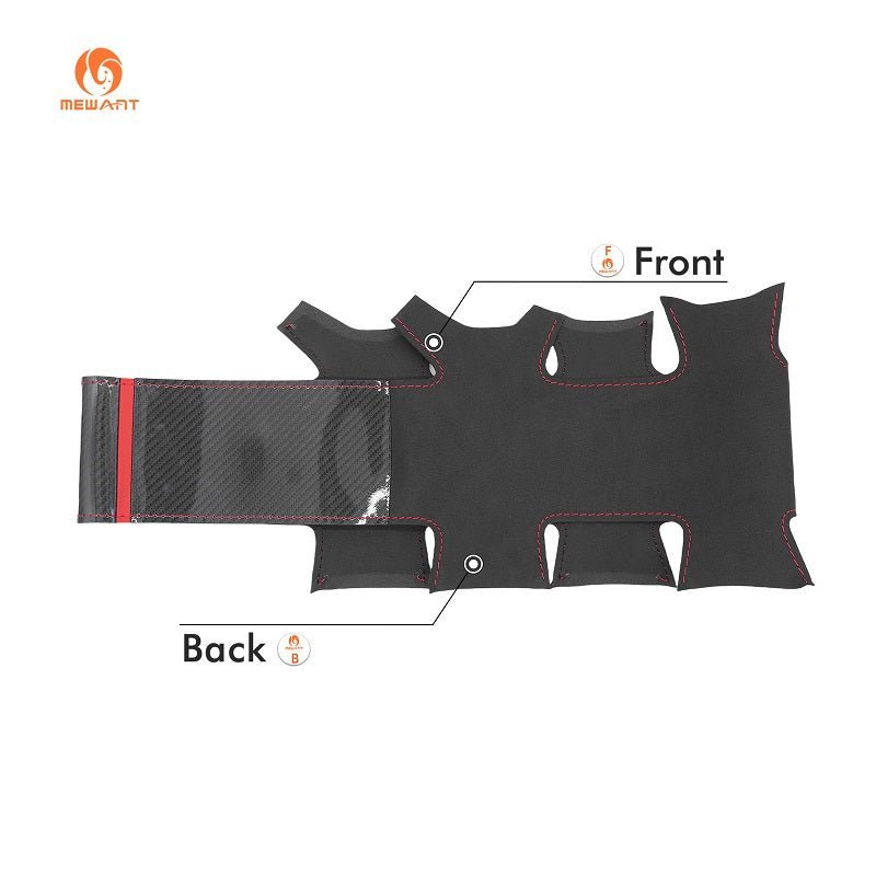 MEWANT Leather Car Steering Wheel Cover for Chevrolet (Chevy) Colorado 2004 - 2012 - Alcantara, Leather, Carbon Fiber, Easy Install, Non - Slip, Best Steering Wheel Cover