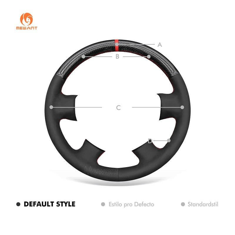 MEWANT Leather Car Steering Wheel Cover for Chevrolet (Chevy) Colorado 2004 - 2012 - Alcantara, Leather, Carbon Fiber, Easy Install, Non - Slip, Best Steering Wheel Cover