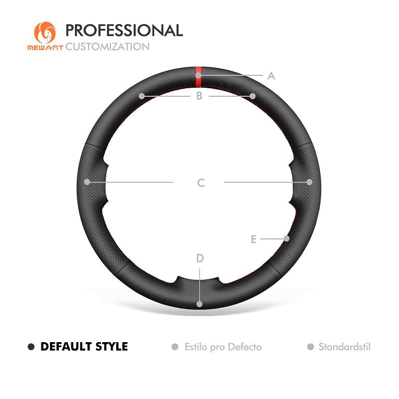 MEWANT Leather Car Steering Wheel Cover for Dodge Caravan 2008 - 2010 - Alcantara, Leather, Carbon Fiber, Easy Install, Non - Slip, Best Steering Wheel Cover