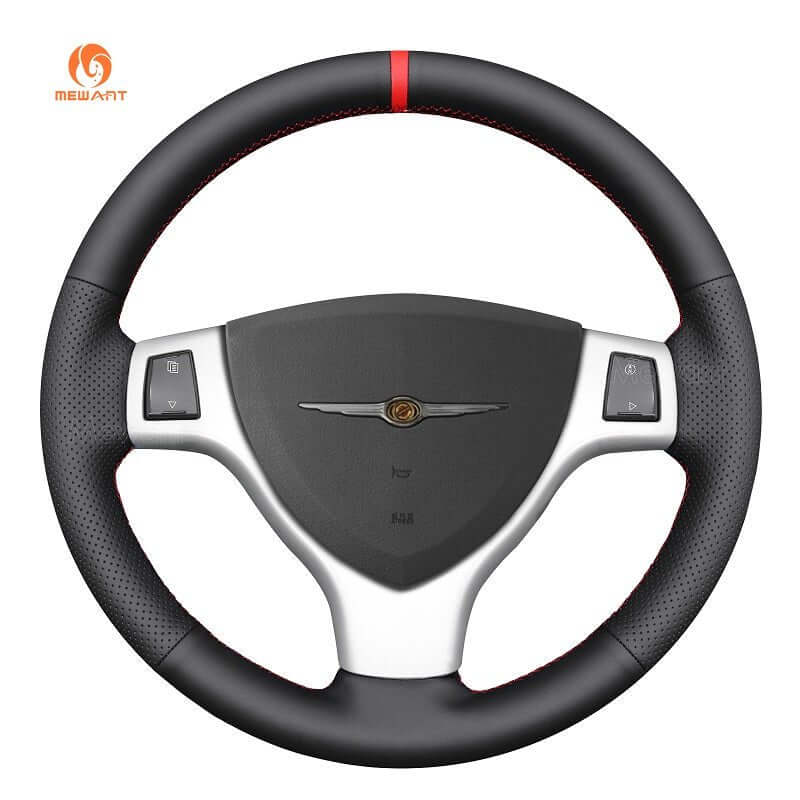 MEWANT Leather Car Steering Wheel Cover for Dodge Caravan 2008 - 2010 - Alcantara, Leather, Carbon Fiber, Easy Install, Non - Slip, Best Steering Wheel Cover