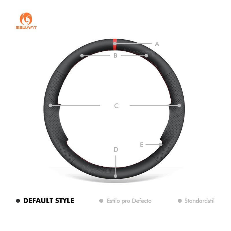 MEWANT Leather Car Steering Wheel Cover for Dodge RAM 1500 2500 3500 DAKOTA 1994 - 1997 - Alcantara, Leather, Carbon Fiber, Easy Install, Non - Slip, Best Steering Wheel Cover