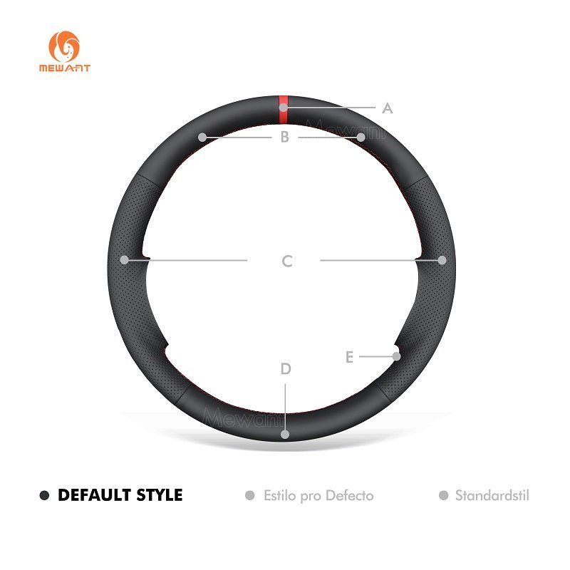 MEWANT Leather Car Steering Wheel Cover for Dodge RAM 1500 2500 3500 DAKOTA 1994 - 1997 - Alcantara, Leather, Carbon Fiber, Easy Install, Non - Slip, Best Steering Wheel Cover