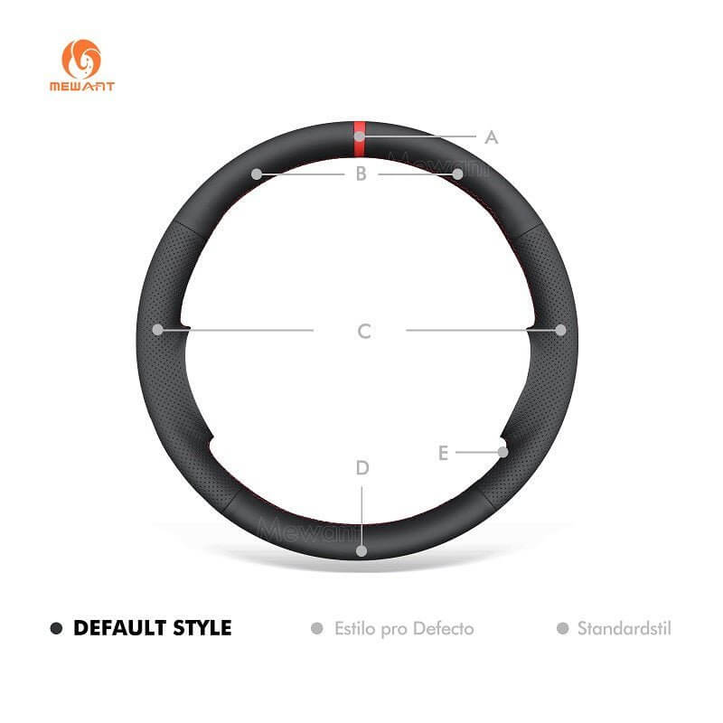 MEWANT Leather Car Steering Wheel Cover for Dodge RAM 1500 2500 3500 DAKOTA 1994 - 1997 - Alcantara, Leather, Carbon Fiber, Easy Install, Non - Slip, Best Steering Wheel Cover