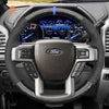 MEWANT Leather Car Steering Wheel Cover for Ford F - 150 F150/ F - 250 F250/ F - 350 F350/ F - 450 F450/ Expedition - Alcantara, Leather, Carbon Fiber, Easy Install, Non - Slip, Best Steering Wheel Cover