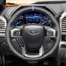 Bild in den Galerie-Viewer laden, MEWANT Leather Car Steering Wheel Cover for Ford F - 150 F150/ F - 250 F250/ F - 350 F350/ F - 450 F450/ Expedition - Mewant Cover
