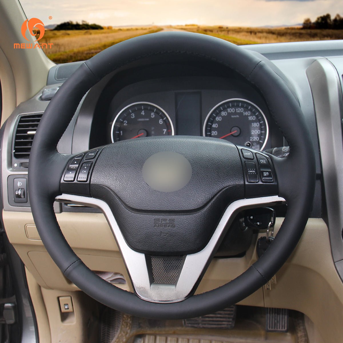 MEWANT Leather Car Steering Wheel Cover for Honda CR - V CRV / Crossroad - Mewant Cover